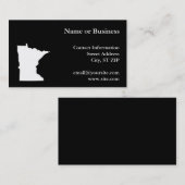 Carte De Visite Minnesota en blanc et noir (Devant / Derrière)