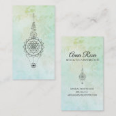 Carte De Visite *~* Mint Aqua Reiki Energie Guérison Nirvana (Devant / Derrière)