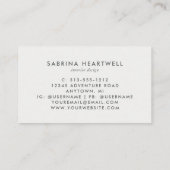 Carte De Visite Mint Green Gray Terrazzo Pattern Interior Design (Dos)