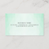 Carte De Visite Mint Green tendance Moderne Simple Modèle (Dos)