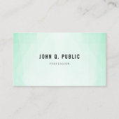 Carte De Visite Mint Green tendance Moderne Simple Modèle (Devant)