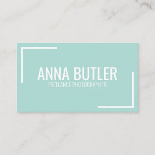Carte De Visite Mint Moderne Simple Minimaliste Professionnel Plai