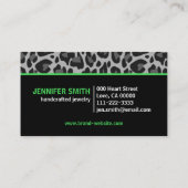 Carte De Visite Mint Monogram Classic Empreinte de léopard Rockabi (Dos)