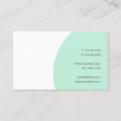 Carte De Visite Mint Vert Blanc Moderne Texte manuscrit (Dos)