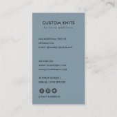 CARTE DE VISITE MINT VERT MARINE TRICOT GREC WOOL YARN BALL (Dos)