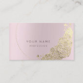 Carte De Visite Mint Vert or Fleur Botanique Améthst Rose Mix (Devant)