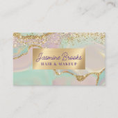 Carte De Visite Mint violet et or glam (Devant)