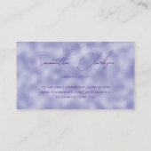 Carte De Visite Minuscule à la main violet et à l'huile (Dos)