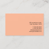 Carte De Visite Minuscule Pinceau Couleur Main Script Élégant (Dos)