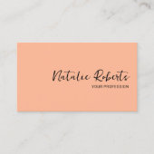 Carte De Visite Minuscule Pinceau Couleur Main Script Élégant (Devant)