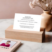 Carte De Visite Minuscule Script Monogramme Cadre photo rose