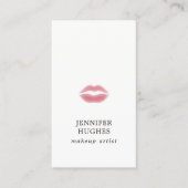 Carte De Visite Minuscule simple élégante lèvres rose pâle maquill (Devant)