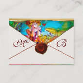 Carte De Visite MIRANDOLINA SCEAU ROUGE Parchemin Monogramme Blanc (Dos)