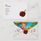 Carte De Visite MIRANDOLINA SCELLULAIRE Monogramme blanc Pearle (Devant / Derrière)