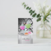 Carte De Visite miroitement de damassé de la version 2 du traiteur (Debout devant)