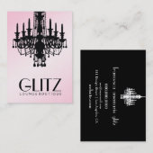 Carte De Visite Miroitement de rose de boutique de 311 (Devant / Derrière)
