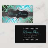 Carte De Visite miroitement ParadiseLime de damassé de (Devant / Derrière)