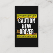 Carte De Visite Mise en garde sur le nouveau conducteur Conduite s (Devant)