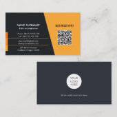 Carte De Visite Mise en réseau code QR personnel ou entreprise (Devant / Derrière)