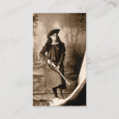 Carte De Visite Miss Annie Oakley avec pistolet, Portrait photo Vi (Dos)