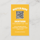 Carte De Visite MISTER SUDS LAVE avec code QR (Dos)