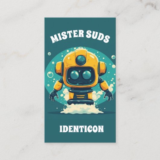 Carte De Visite MISTER SUDS WASH with QR code (Devant)