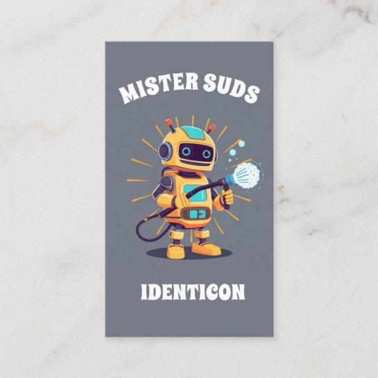 Carte De Visite MISTER SUDS WASH with QR code (Devant)