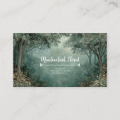 Carte De Visite Misty Forest Archway Moss Green Rustic (Devant)