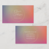 Carte De Visite Misty Sunset Rose Gold Gradient (Devant / Derrière)