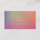 Carte De Visite Misty Sunset Rose Gold Gradient (Devant)