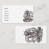 Carte De Visite Mix-créature - Troll Devil et Golem - Gargoyle Bu (Devant / Derrière)
