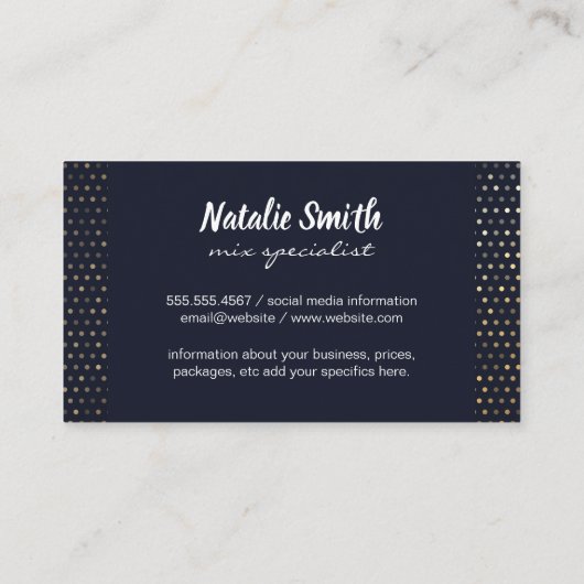 Carte De Visite Mix Drinks | Cocktails | Bartender (Dos)