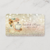 Carte De Visite Mixage d'aquarelle Sunflowers Bokeh Bakery (Devant)