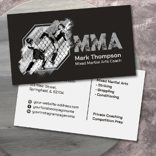 Carte De Visite MIXED MARTIAL ART - Formation en arts martiaux mix