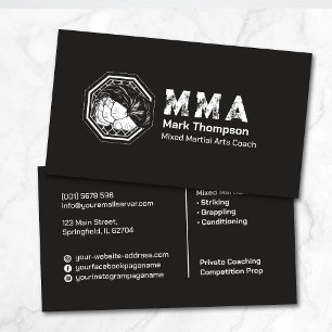 Carte De Visite MIXED MARTIAL ART - Formation en arts martiaux mix