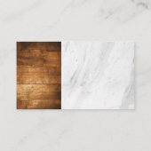 Carte De Visite Mixer | Arrière - plan en marbre de bois (Dos)