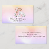 Carte De Visite Mixer Fleurs Boulangerie Holographique (Devant / Derrière)