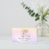 Carte De Visite Mixer Fleurs Boulangerie Holographique (Debout devant)