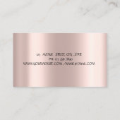 Carte De Visite Mixer Fleurs Rose Gold Drives Boulangerie (Dos)