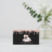 Carte De Visite Mixer Fleurs Rose Gold Drives Boulangerie (Debout devant)