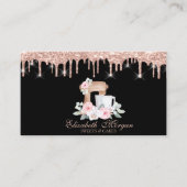 Carte De Visite Mixer Fleurs Rose Gold Drives Boulangerie (Devant)