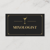 Carte De Visite Mixologist QR Code Professional (Devant)