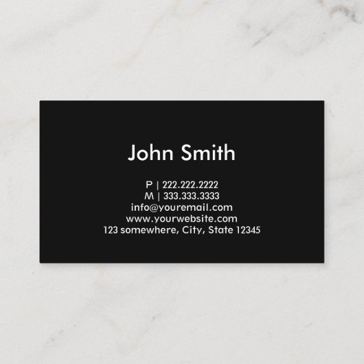 Carte De Visite Mixologiste Creative Froid Typographie de glace (Dos)