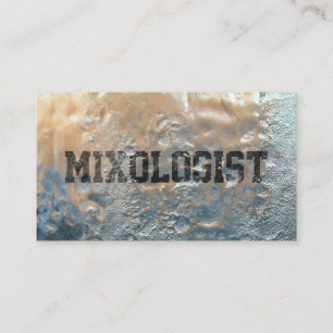 Carte De Visite Mixologiste Creative Froid Typographie de glace
