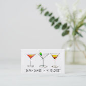Carte De Visite Mixologue Bartender Cocktail Cosmo Martini Boisson (Debout devant)