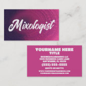 Carte De Visite Mixologue coloré (Devant / Derrière)