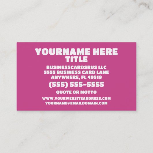 Carte De Visite Mixologue coloré (Dos)