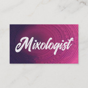 Carte De Visite Mixologue coloré