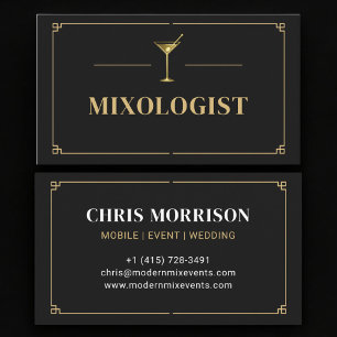 Carte De Visite Mixologue Professionnel
