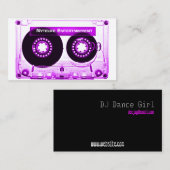 Carte De Visite Mixtape pourpre électrique (Devant / Derrière)